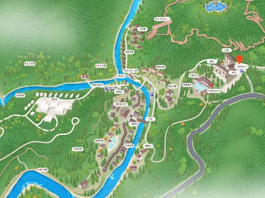 石龙镇结合景区手绘地图智慧导览和720全景技术，可以让景区更加“动”起来，为游客提供更加身临其境的导览体验。